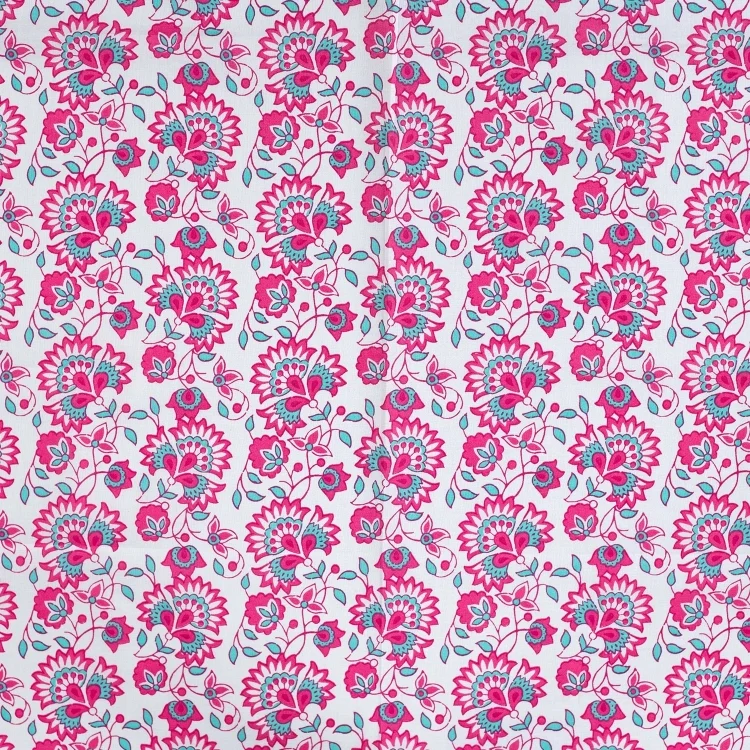 Baumwoll Voile Enjoy Bright Horizon Sweet Flowers, weiß