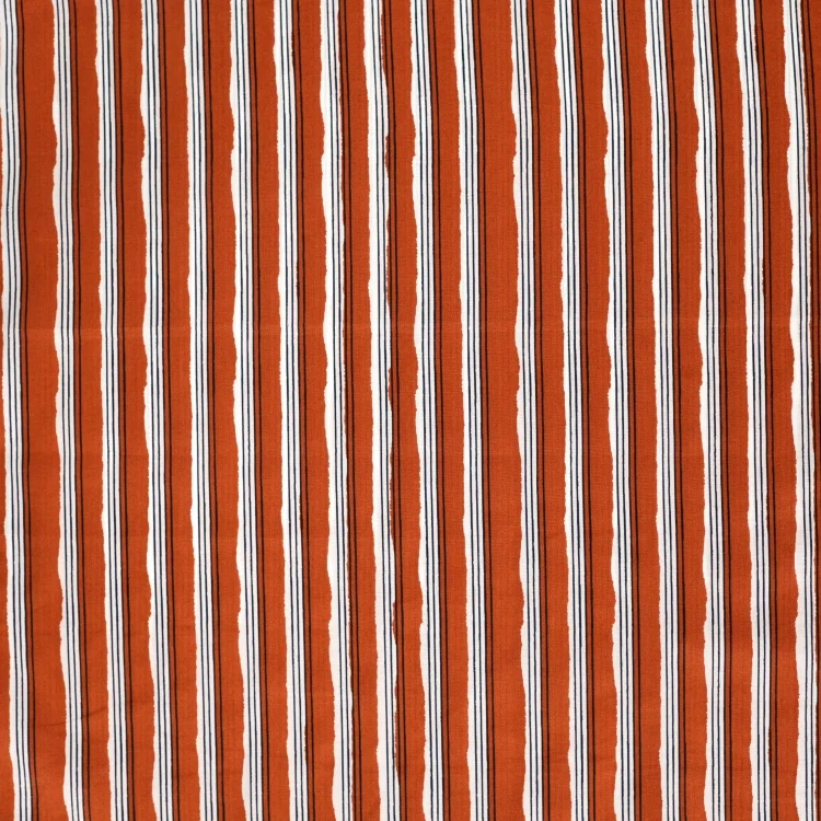 Baumwoll Voile Enjoy Copper Coast Stripes, terracotta
