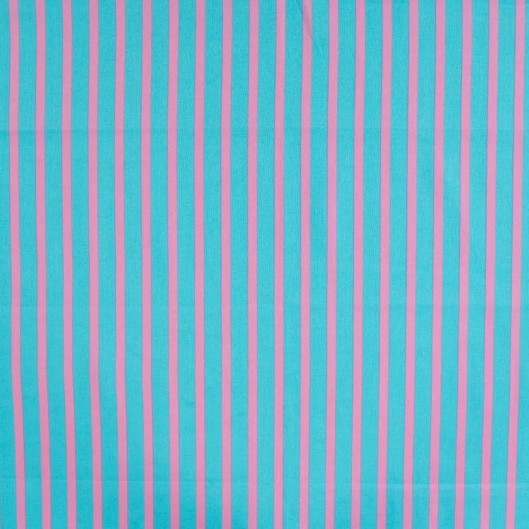 Baumwoll Voile Enjoy Sorbet Beach Stripes, türkis