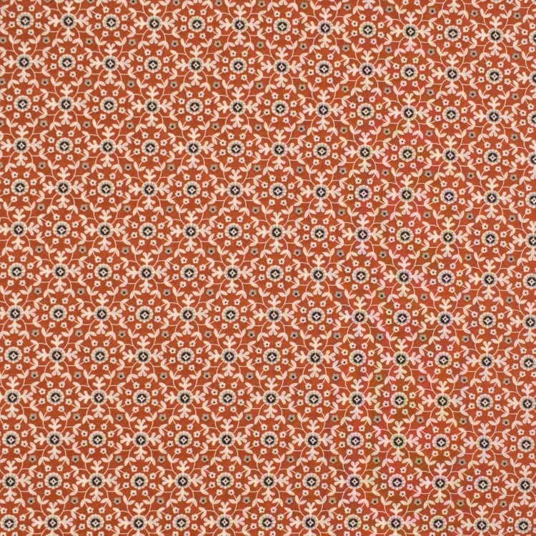 Baumwoll Voile Enjoy Vintage Blossom, terracotta