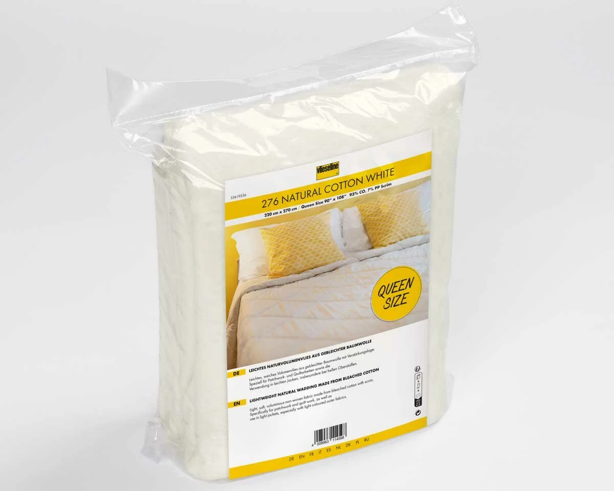 Baumwoll-Volumenvlies 276 NATURAL COTTON WHITE, 2,2 x 2,7 m, Vlieseline