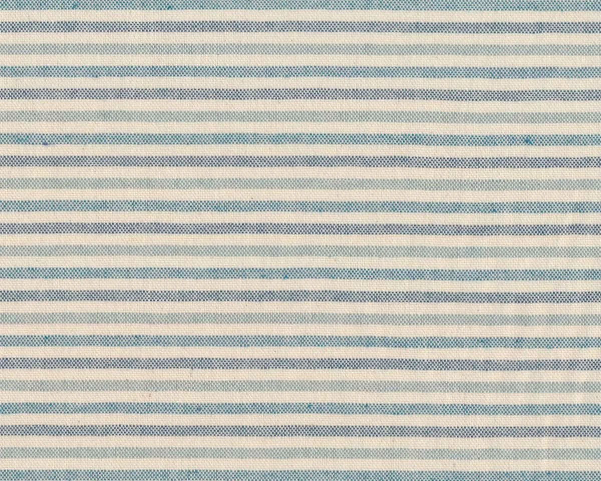 Baumwoll-Webstoff STREIFEN, blau-natur, Acufactum