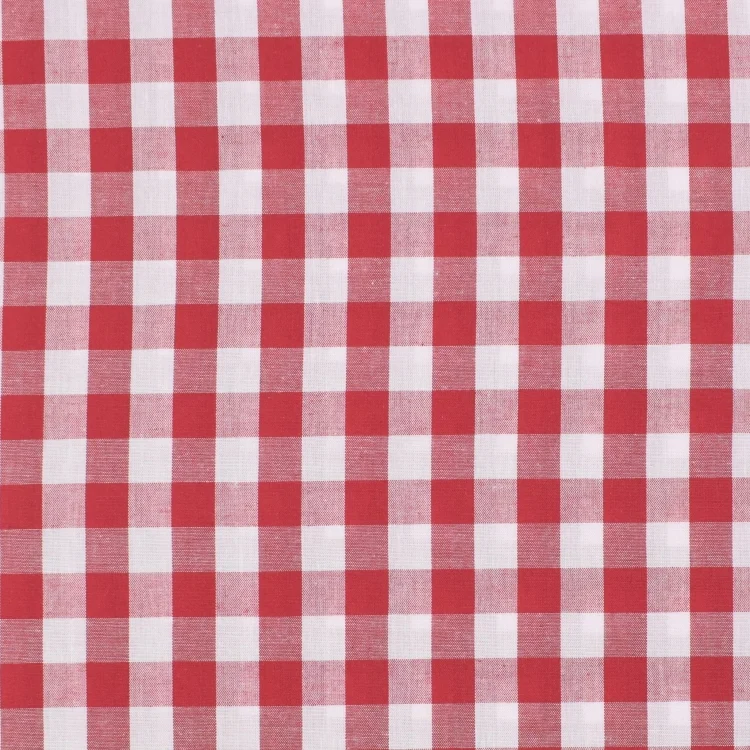 Baumwoll Zefir Karo 17 mm, rot
