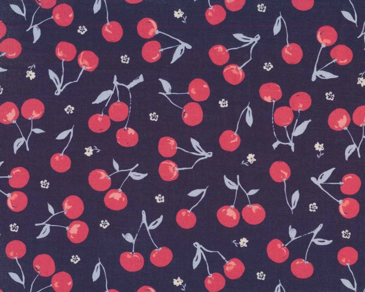 Baumwollbatist Organic Cotton JUBILANT, Kirschen, Cloud9
