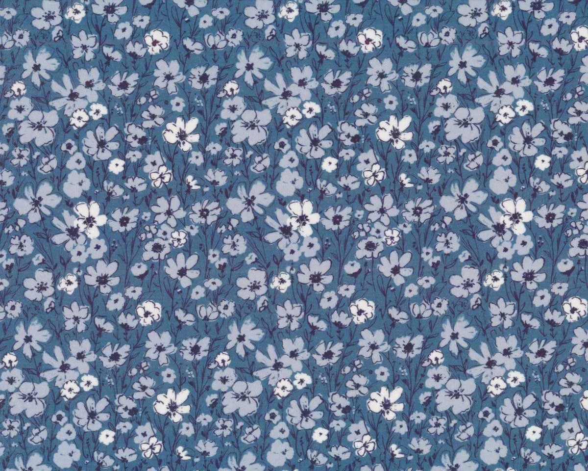 Baumwollbatist Organic Cotton JUBILANT, Wildblumen, Cloud9