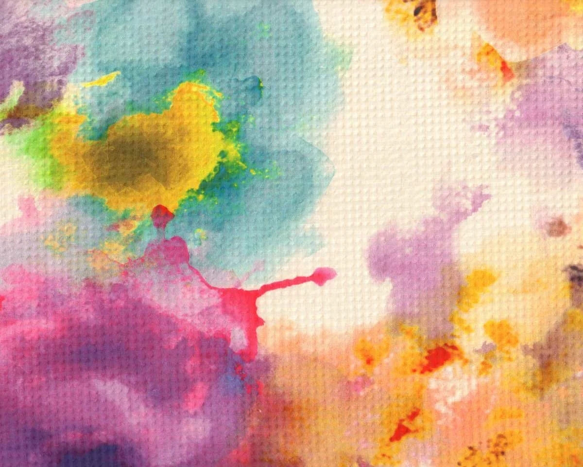 Baumwollbatist-Piqué TOSHI, Aquarellverlauf, lila, Hilco