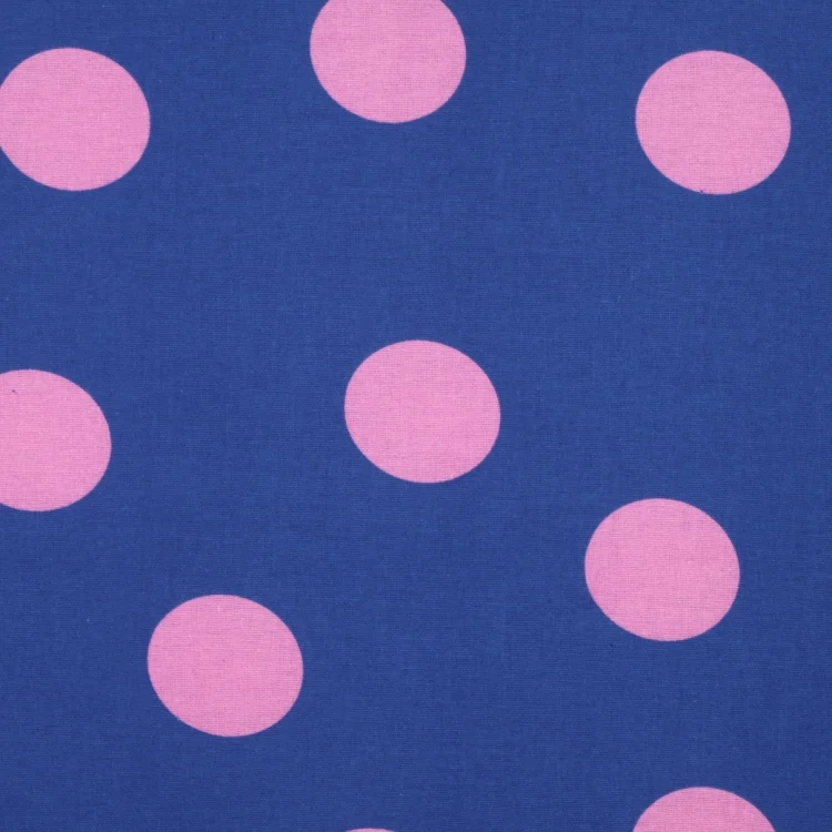 Baumwollflanell Big Dots, royalblau