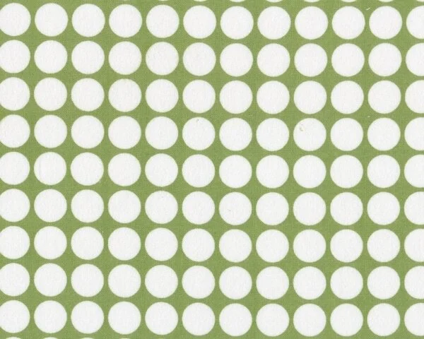 Baumwollflanell COZY COTTON, Kreise-Reihen, helles olivegrün
