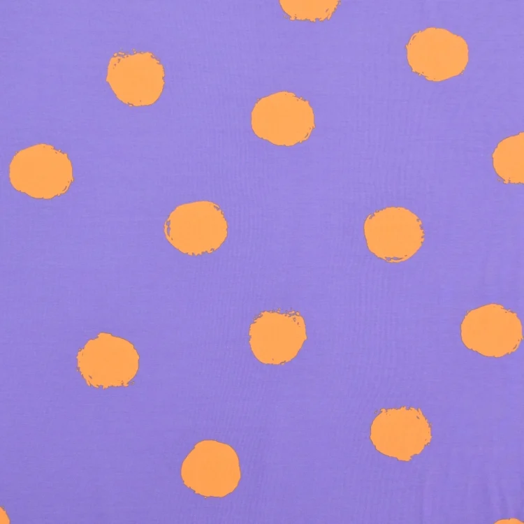 Baumwolljersey Big Dots, lila