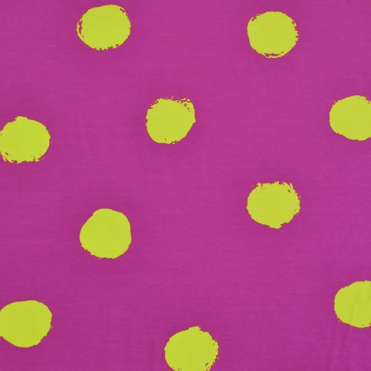 Baumwolljersey Big Dots, magenta