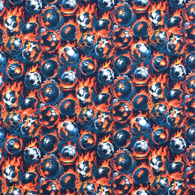 Baumwolljersey Flaming Football, marine
