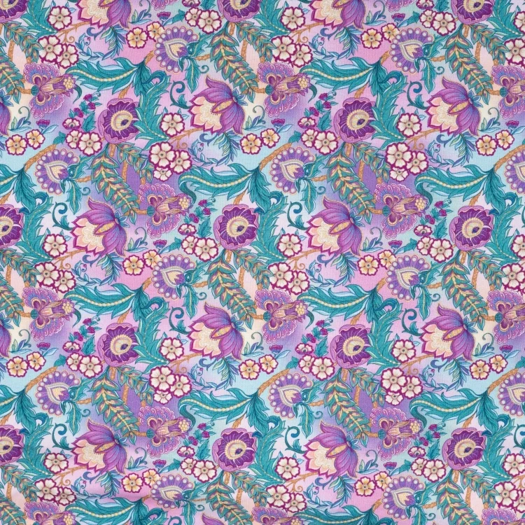 Baumwolljersey Floral Paradise, multicolor