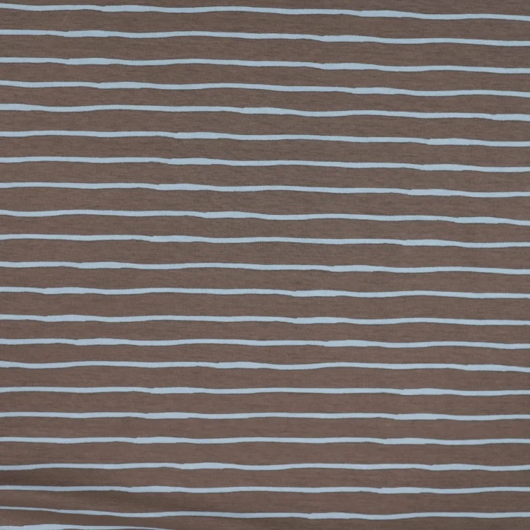 Baumwolljersey Irregular Stripes, taupe