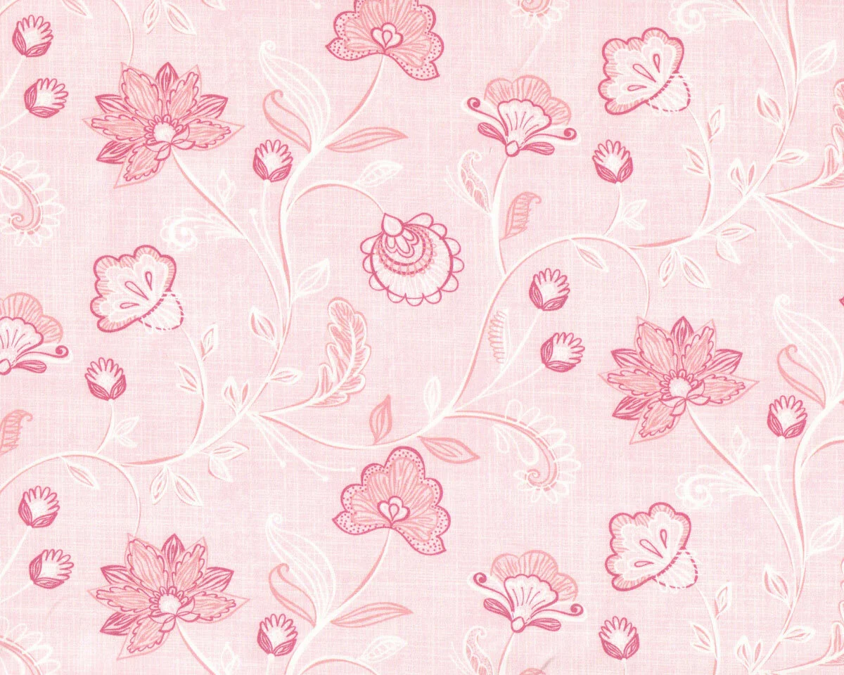 Baumwolljersey LEONIE, Paisley-Blumen, rosa, Hilco