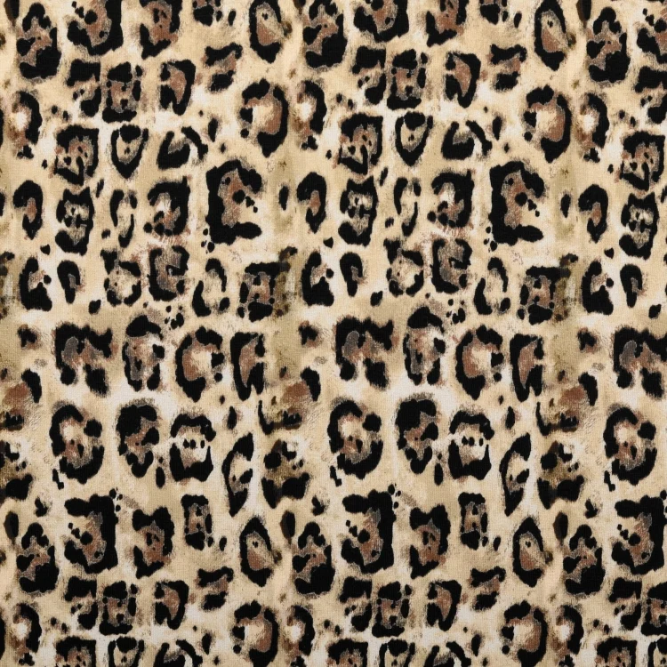 Baumwolljersey Leopard, braun
