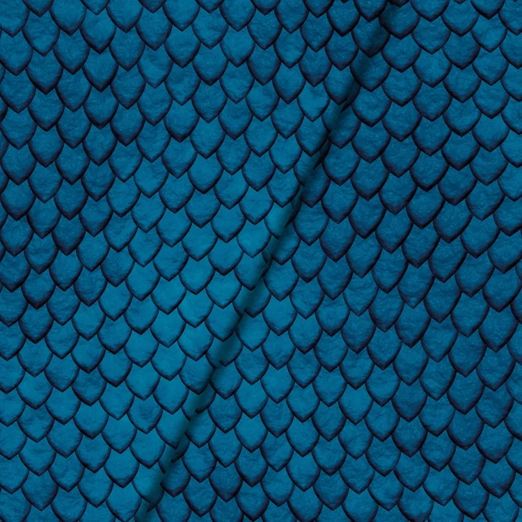 Baumwolljersey Malomi Panel Drachenhaut blau 150 x 65 cm