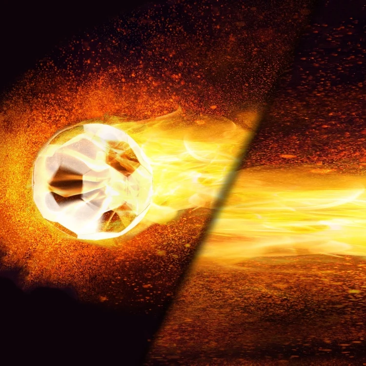 Baumwolljersey Malomi Panel Feuerball 150 x 80 cm