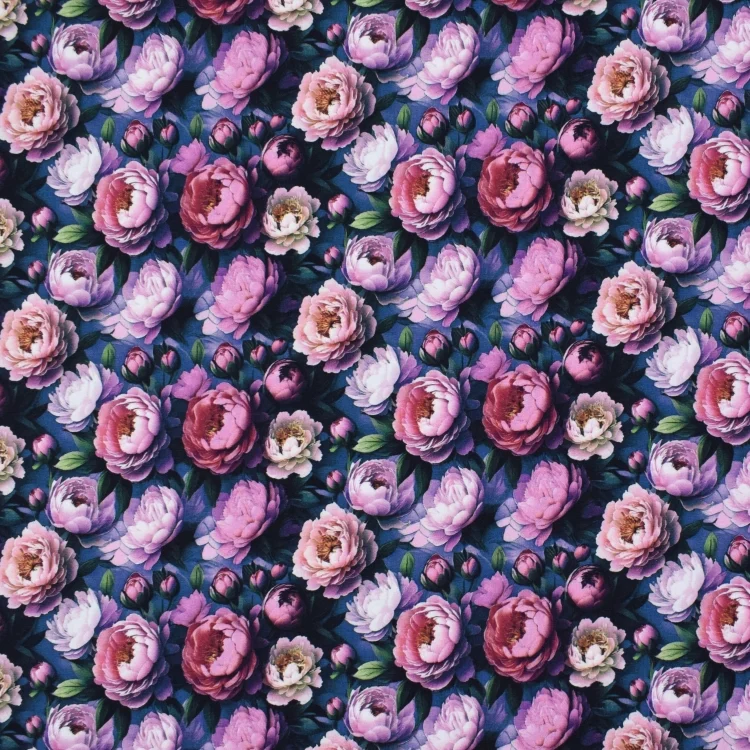 Baumwolljersey Peony, lila