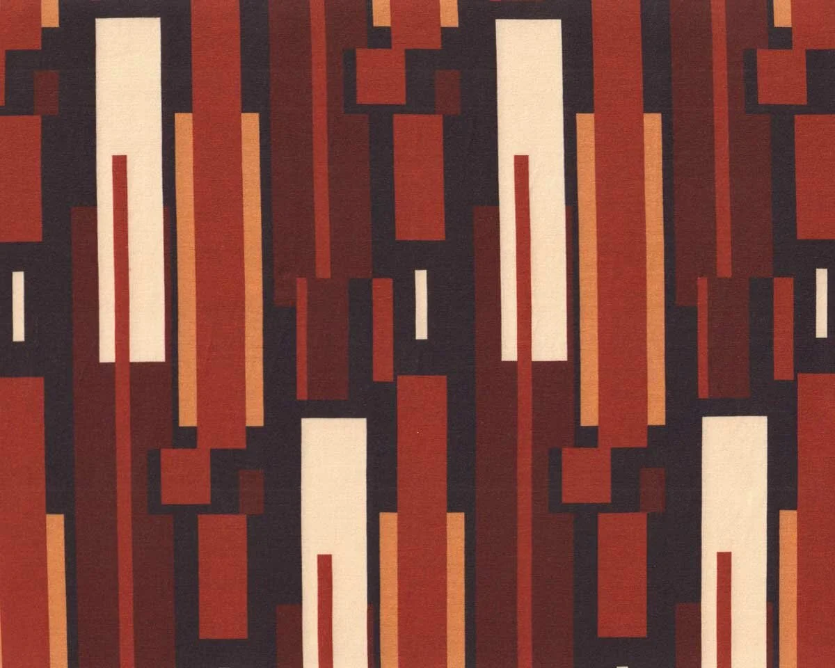 Baumwolljersey RENATE, Blockstreifen, terracotta, Hilco