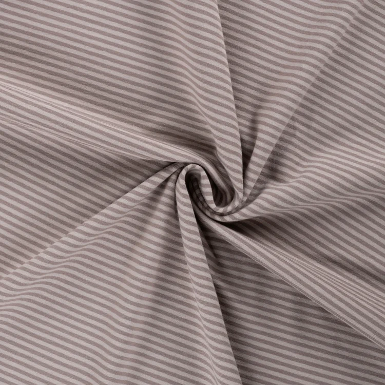 Baumwolljersey Small Stripes, beige