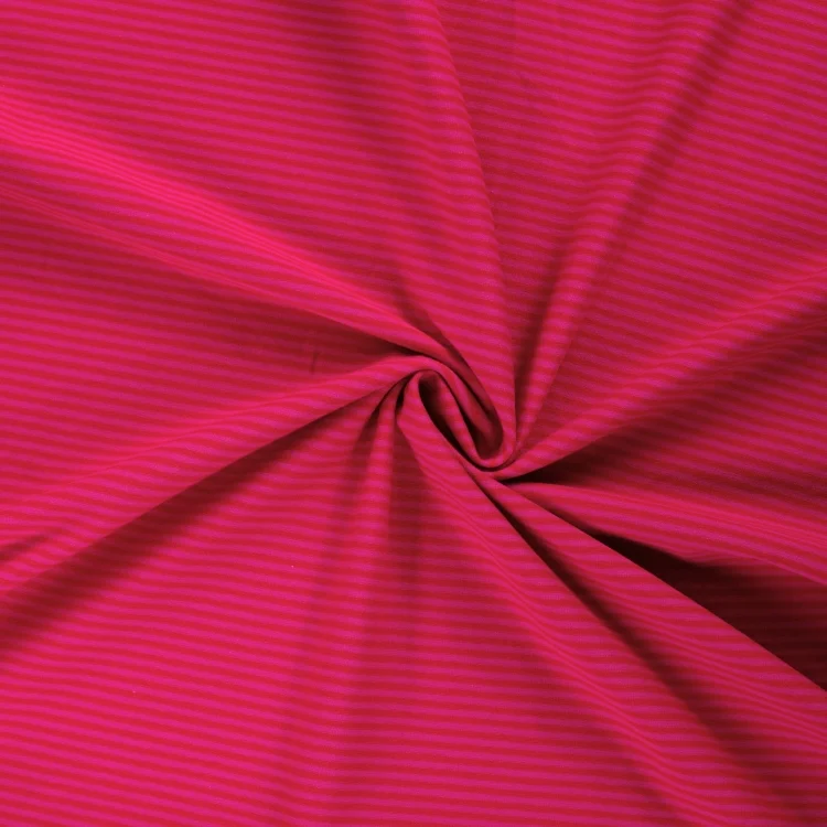 Baumwolljersey Small Stripes, rot