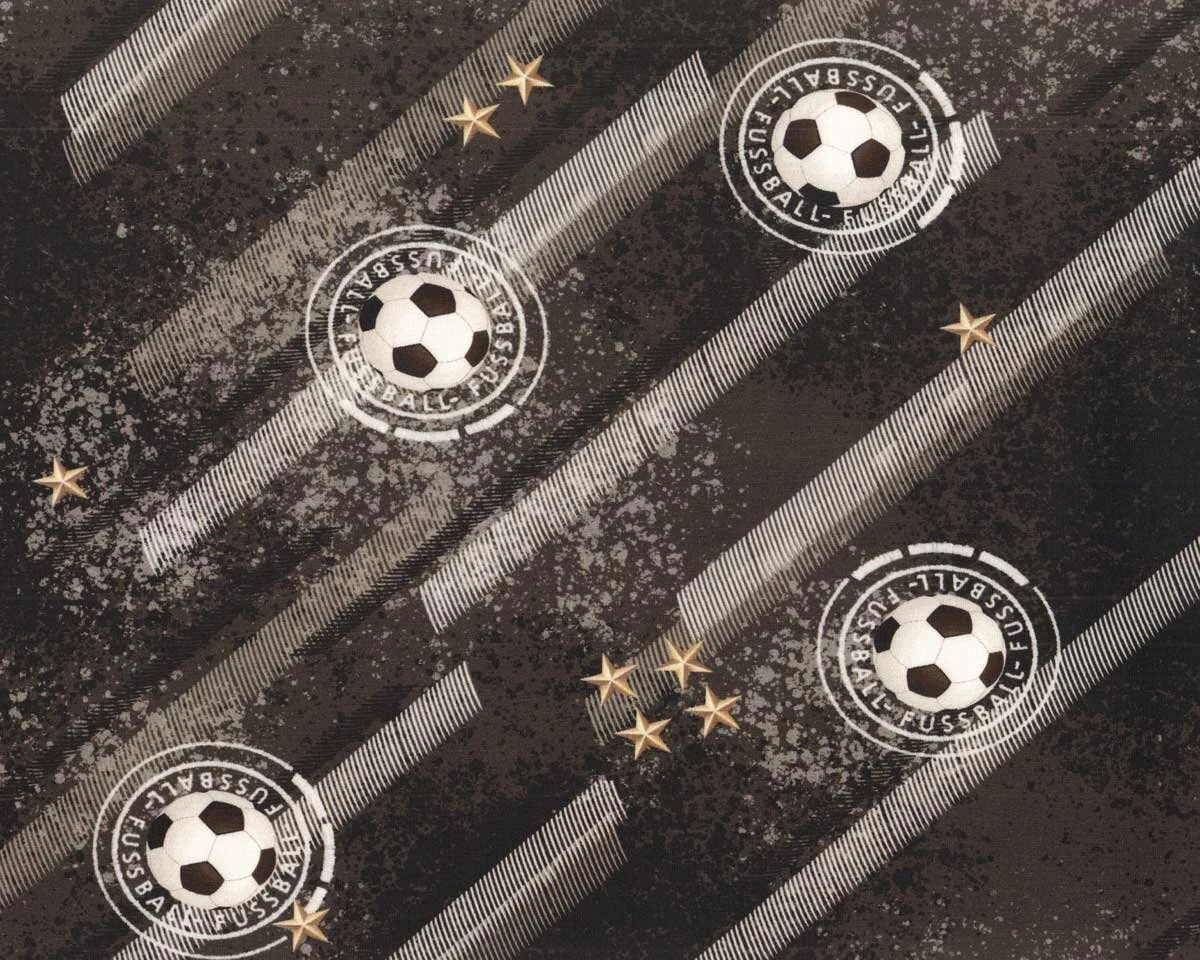 Baumwolljersey SOCCER STAR, Fußball, schwarz-weiß, Hilco