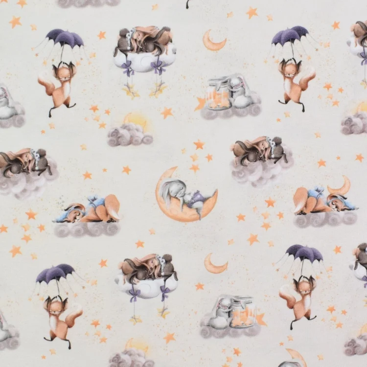 Baumwolljersey Sweet Dreams, creme