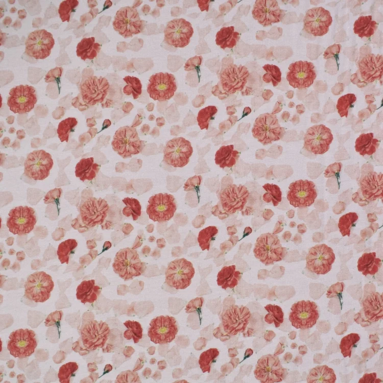 Baumwolljersey Sweet Roses, beige