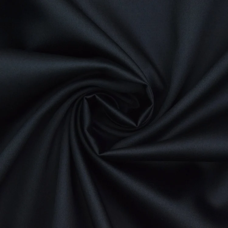 Baumwollsatin Uni, schwarz