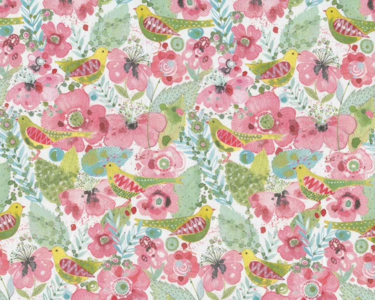Baumwollstoff BLUMENPARADIES, Acufactum