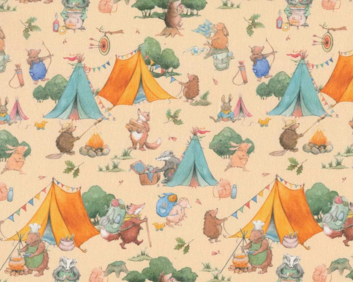 Baumwollstoff CAMPINGSPASS, Acufactum