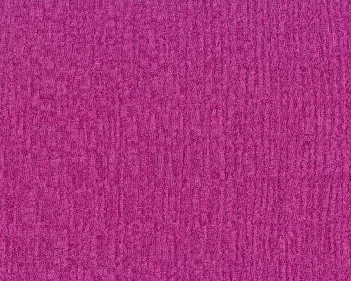 Baumwollstoff DOUBLE GAUZE, fuchsia, Hilco