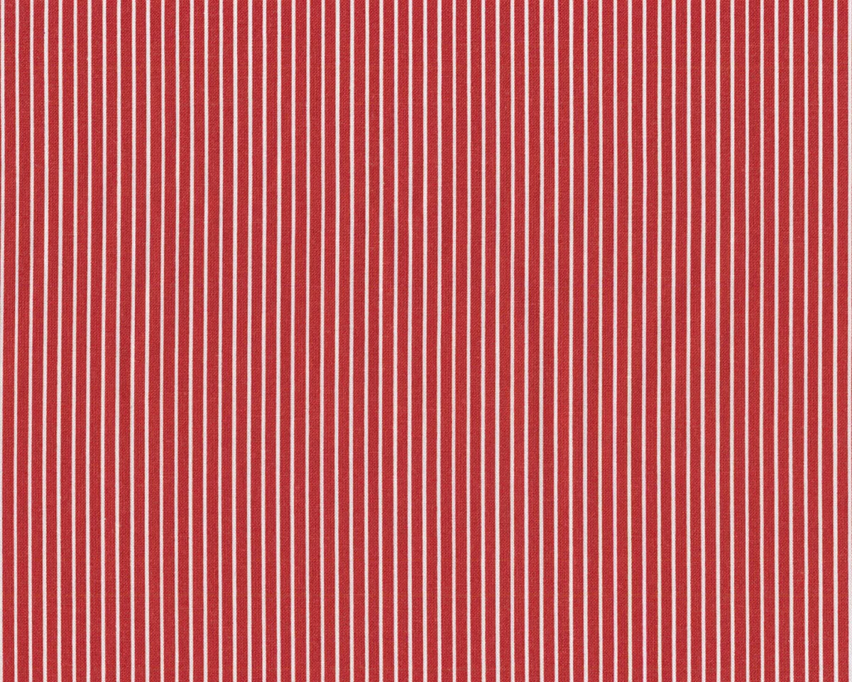 Baumwollstoff FEINE STREIFEN, stumpfes rot, Acufactum