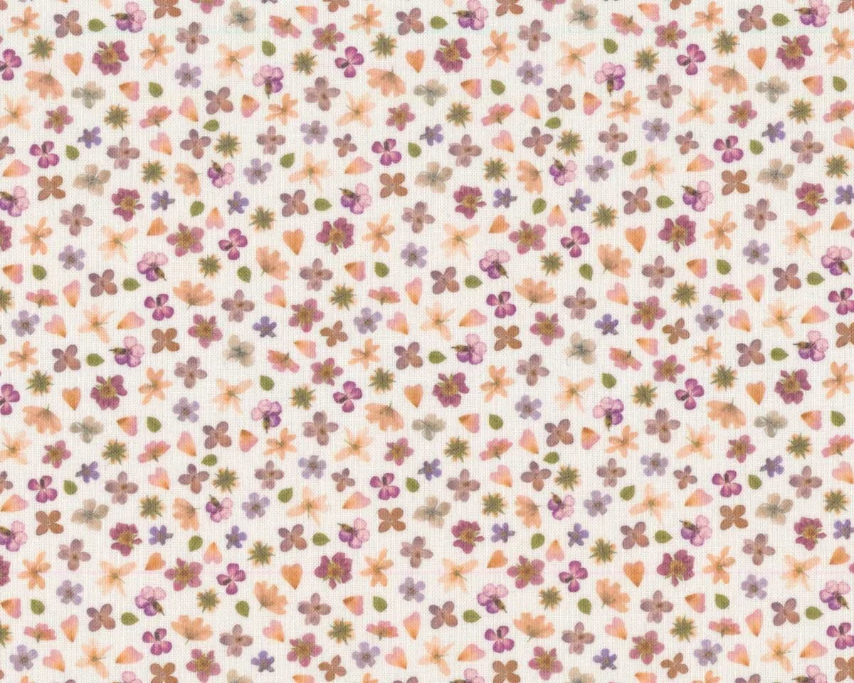 Baumwollstoff KLEINE BLÜTENROMANTIK, Kerstin Heß, Acufactum