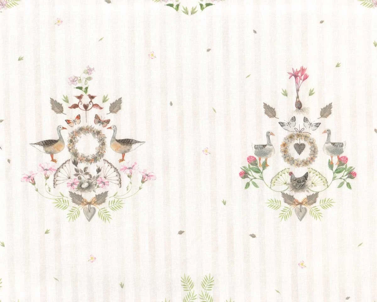 Baumwollstoff LANDHAUSORNAMENTE, Kerstin Heß, Acufactum