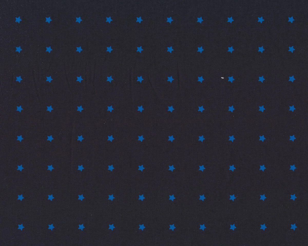 Baumwollstoff mit Stretch STARS, Sterne, schwarz-blau, Fibre Mood