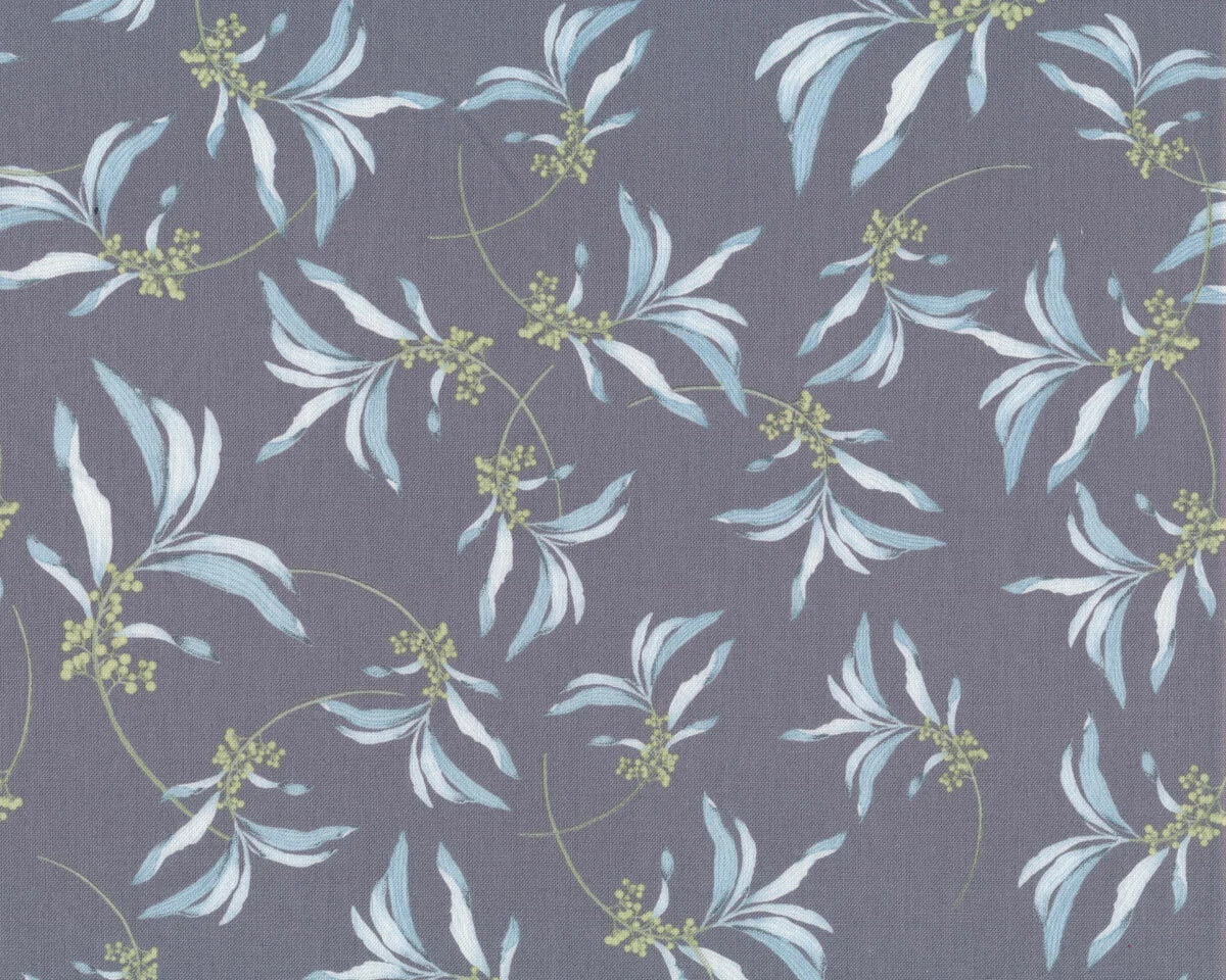 Baumwollstoff MOST BEAUTIFUL, Lilien, grau, ring a roses