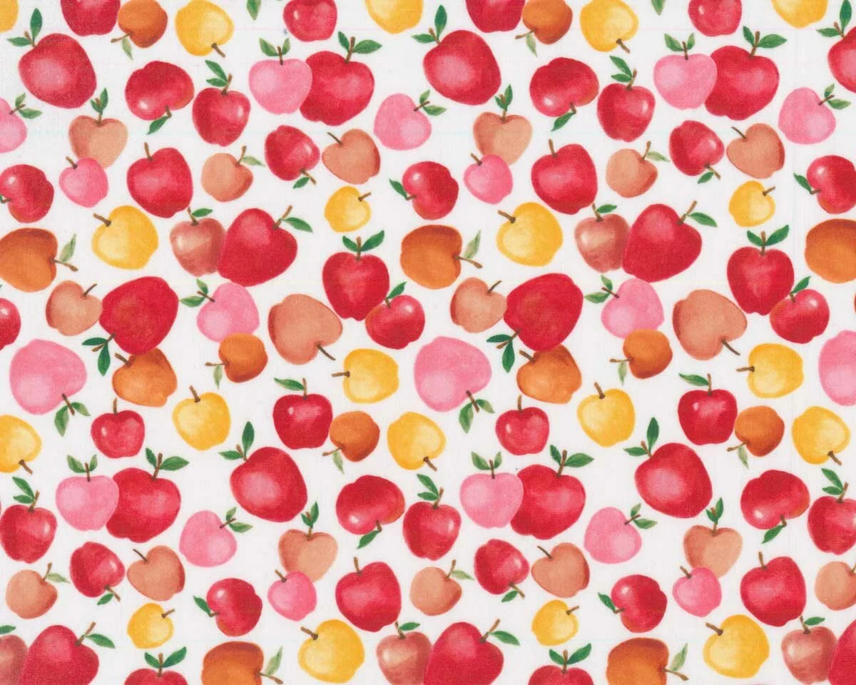 Baumwollstoff Popeline PELI APPLE, Äpfel, Hilco