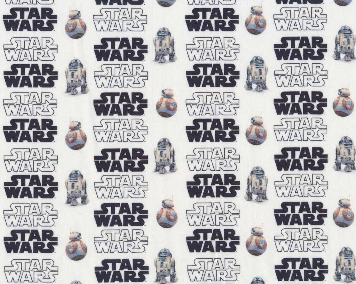 Baumwollstoff STAR WARS, Roboter