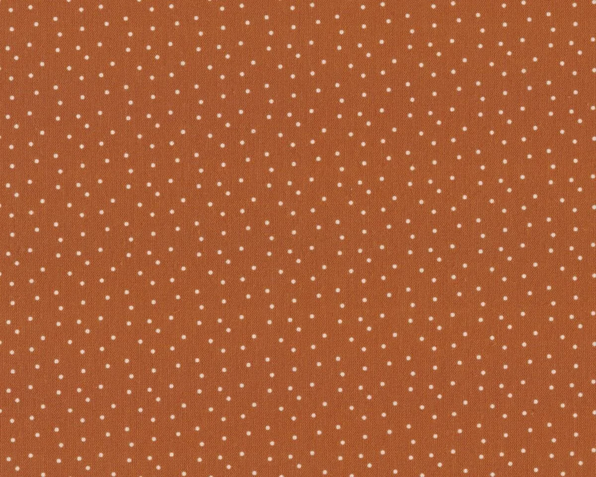 Baumwollstoff TUPFEN, rostbraun, Acufactum