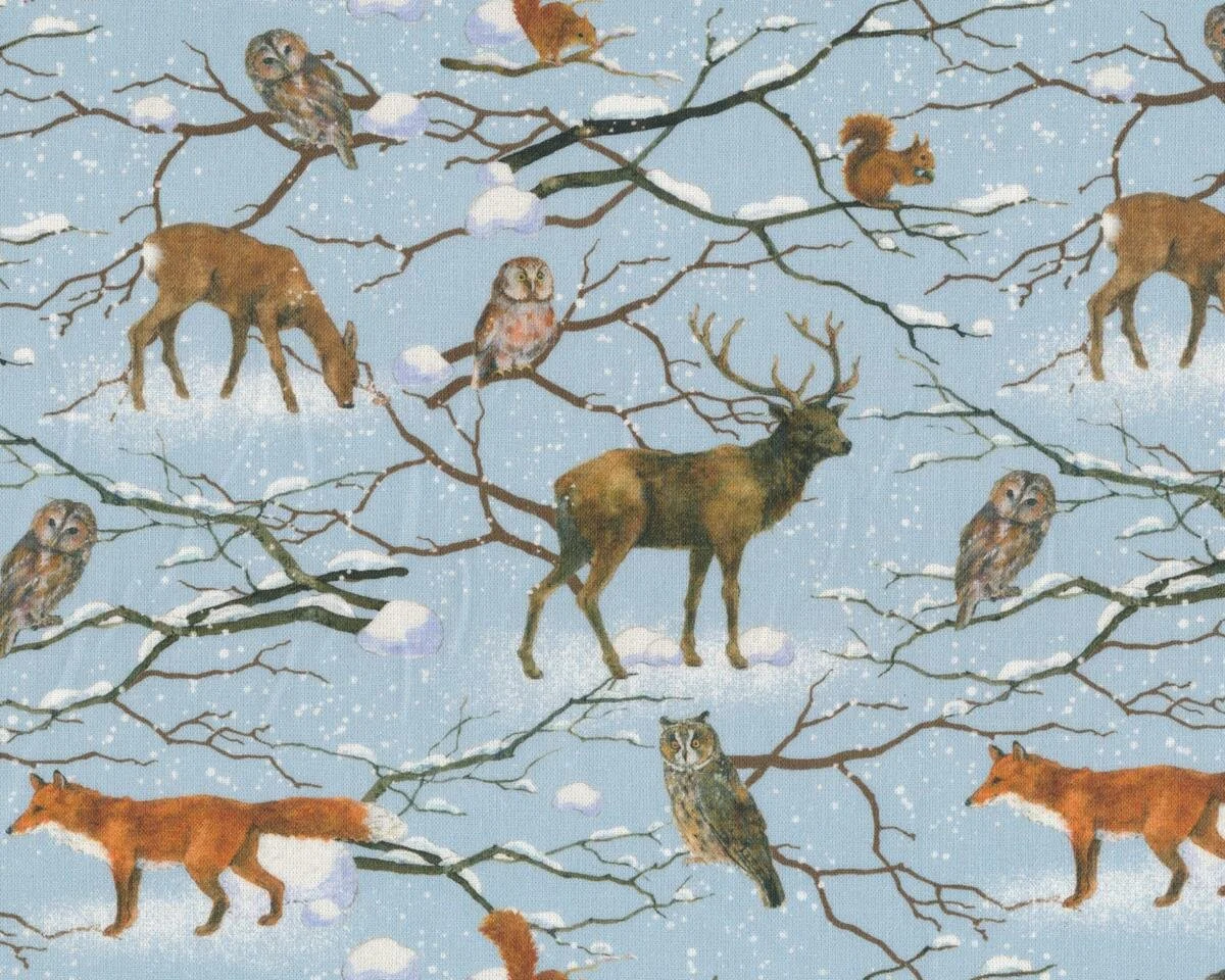 Baumwollstoff WINTERTIERE, Acufactum
