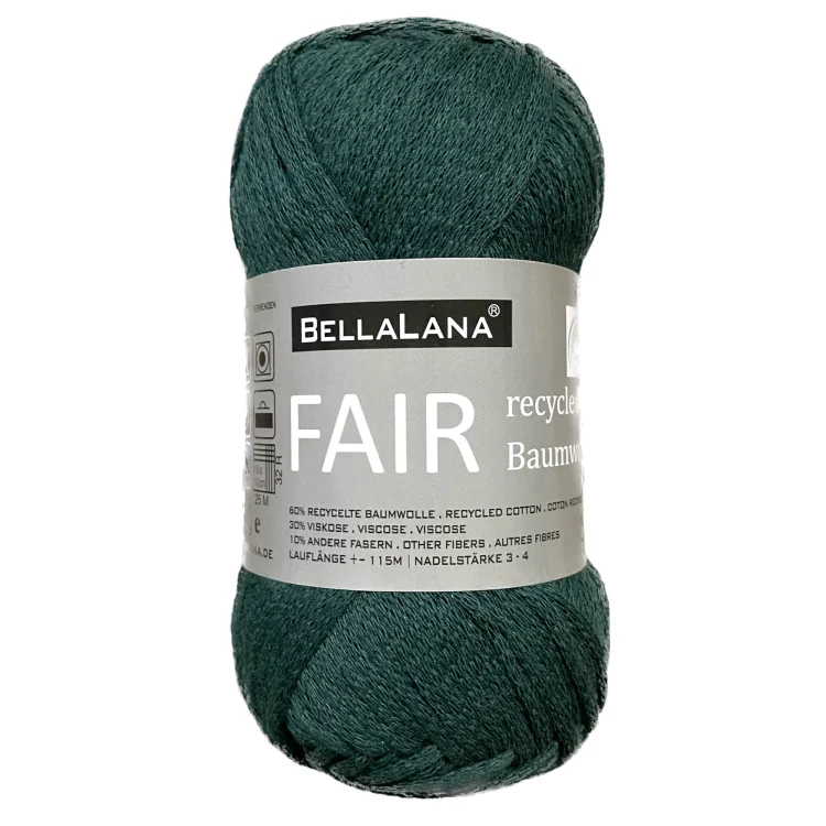 BellaLana FAIR recycelt Baumwolle 50gr. , dunkelgrün