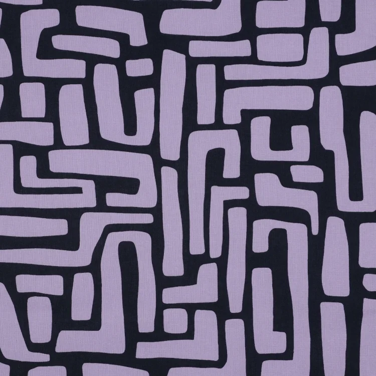 Beschichtete Baumwolle Abstract Shapes, flieder