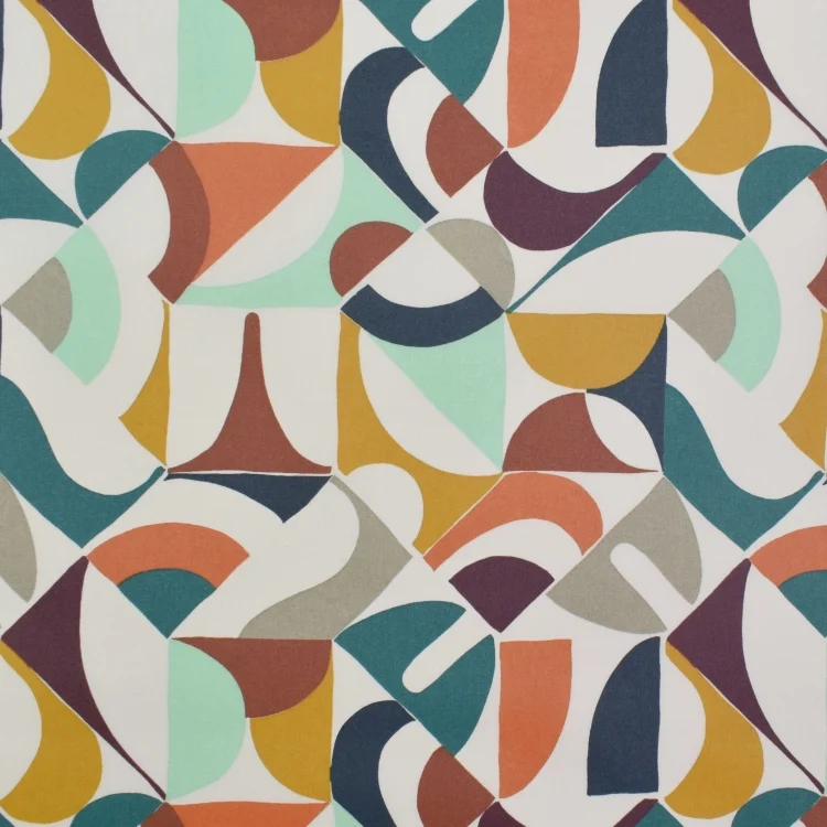 Beschichtete Baumwolle Abstract Style, creme