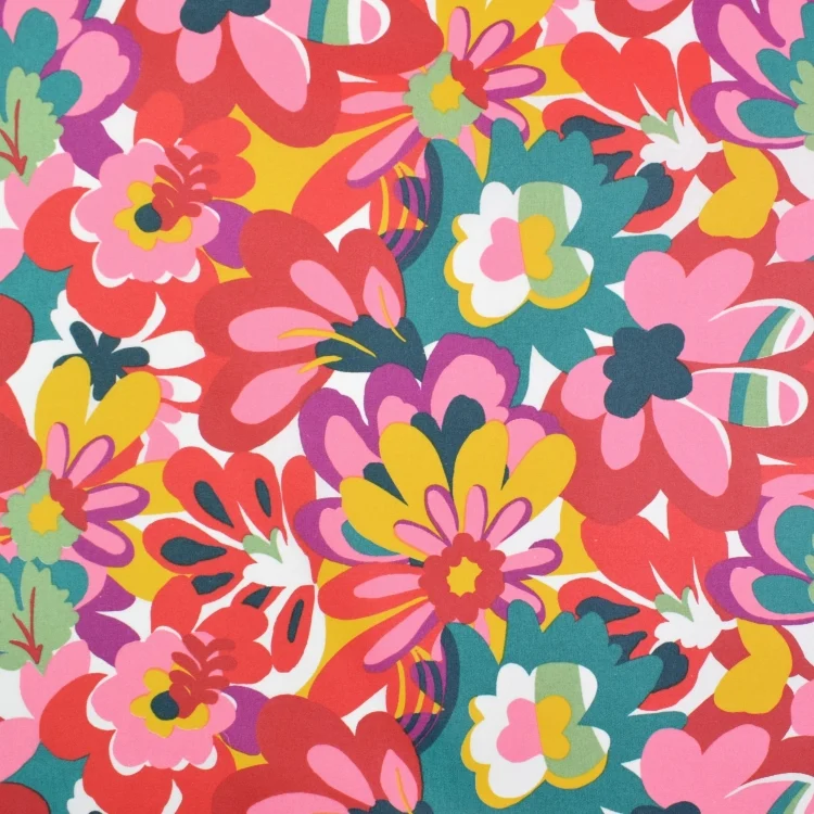 Beschichtete Baumwolle Flower Dream, rot