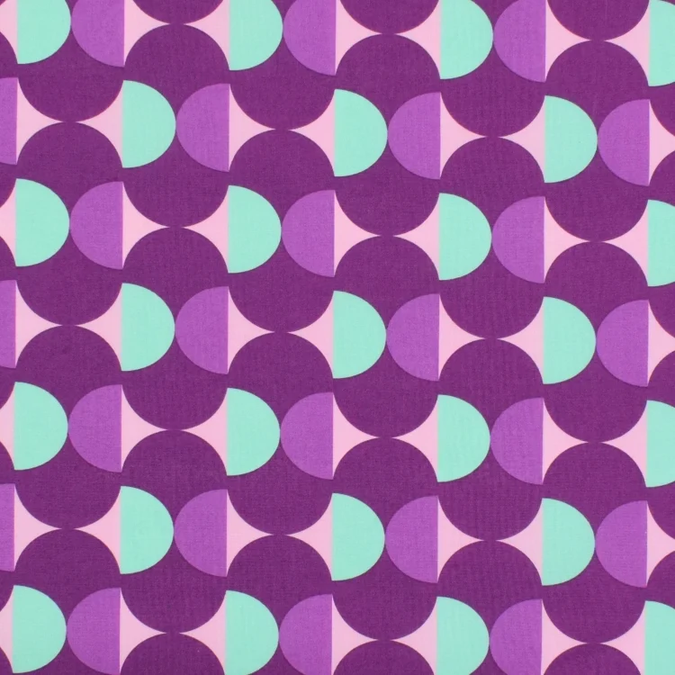 Beschichtete Baumwolle Retro Design, lila