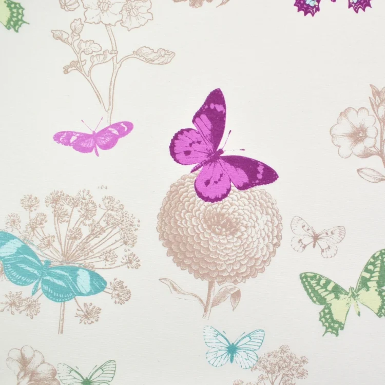Beschichteter Dekostoff Ottoman Butterfly, creme