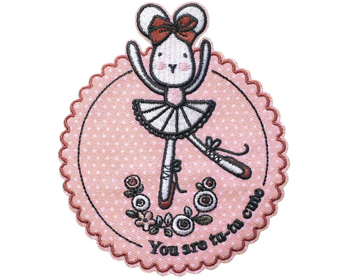 Bestickte Applikation YOU ARE, rosa, Prym