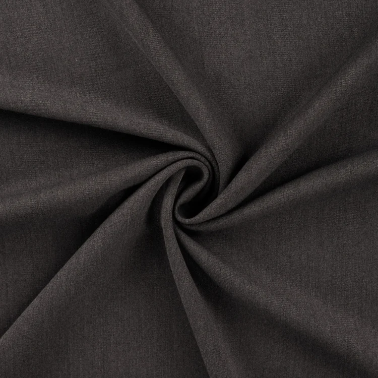 Bi Stretch Gabardine uni, anthrazit meliert