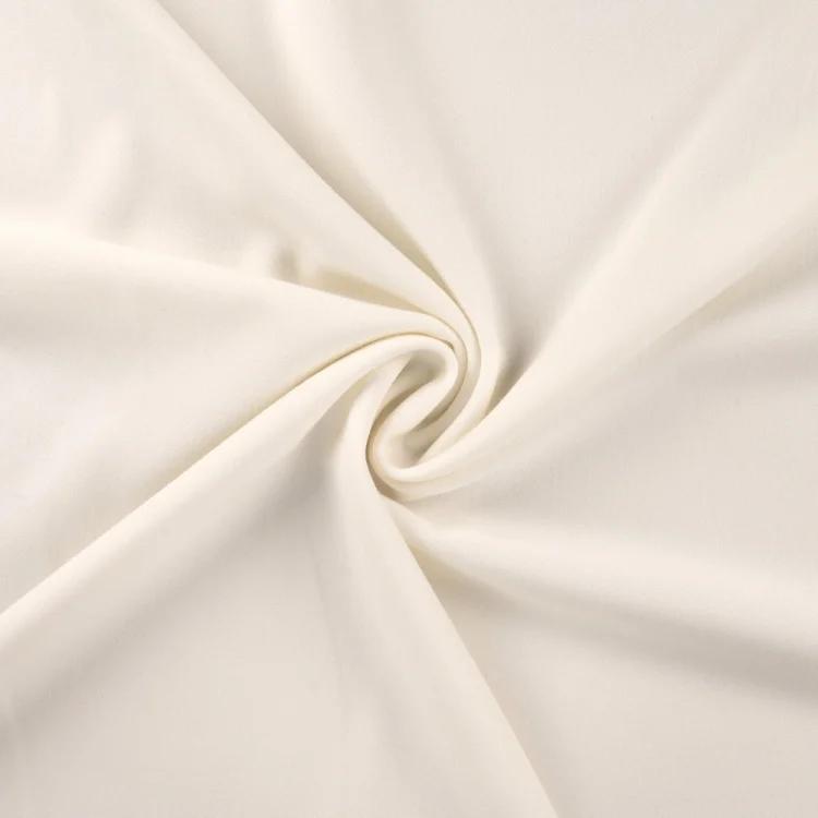Bi Stretch Gabardine uni, wollweiß